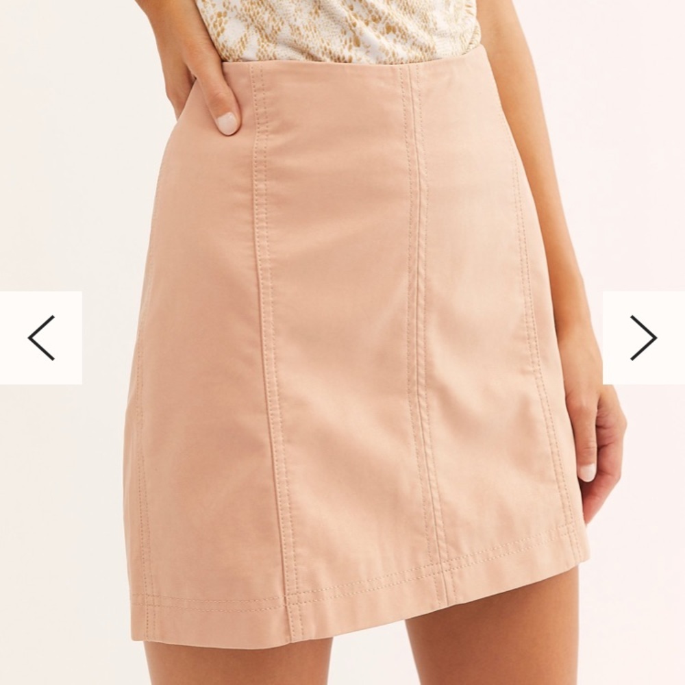 Free People Modern Femme Light Pink Mini Skirt